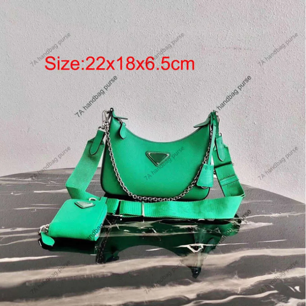 3A Sac à main de luxe Sac à main vert Designer Femmes Épaules Sacs à main Sacs fourre-tout Saffiano Cuir Mode Femme Messenger Hobo Sacs combinés 2pcs Sacs à main