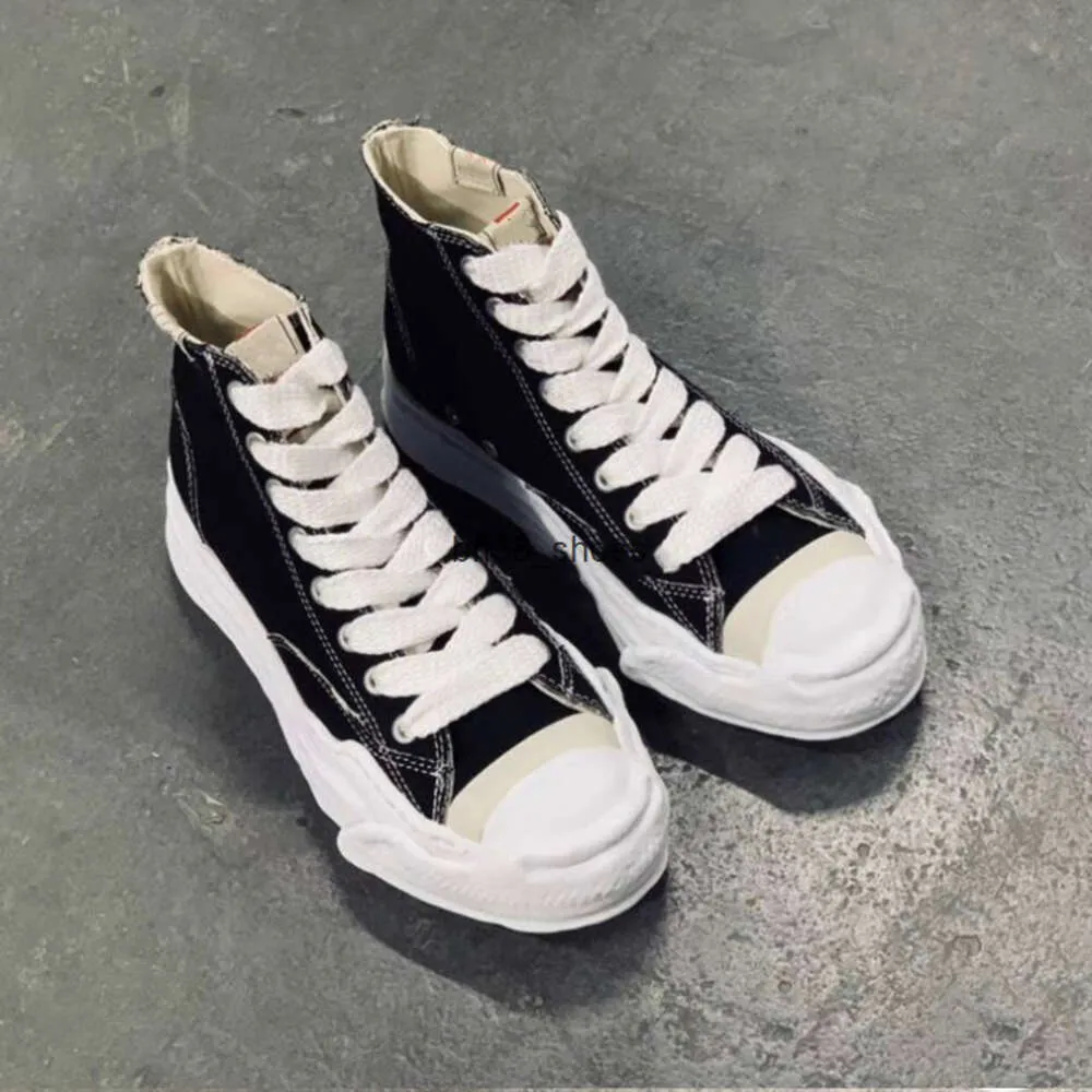 Maison Mihara Yasuhiros MMY Smiling Dissolved Shoes Star Same Herren High Top Plateau Paar Outdoor Schuhe Damen Liebhaber Segeltuchschuh