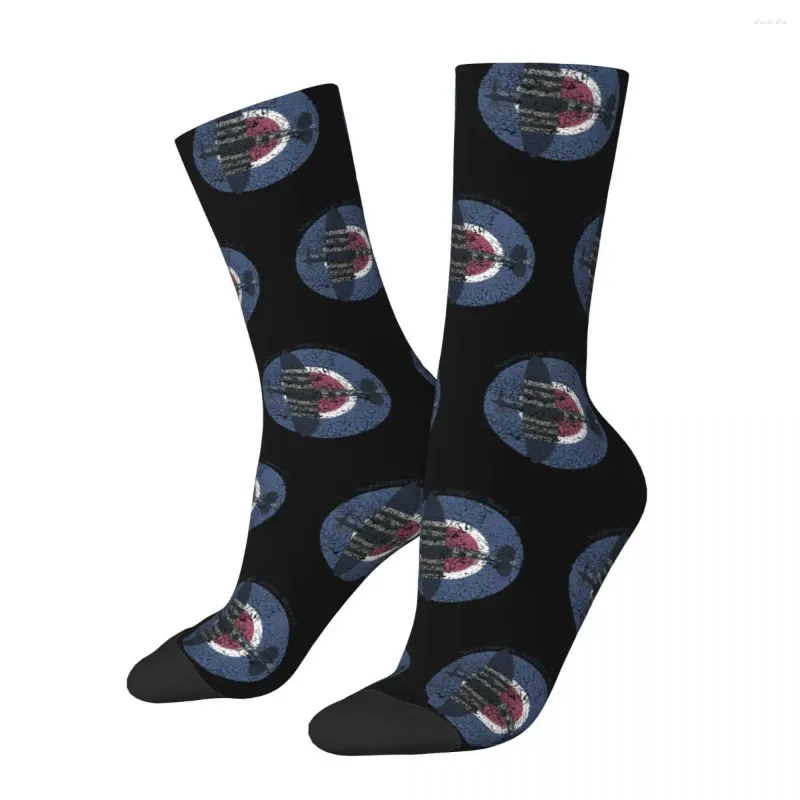 Men's Socks Winter Warm Women's Vintage Fighter Plane Supermarine Spitfire War Pilot Aircraft Airplane Non-slip