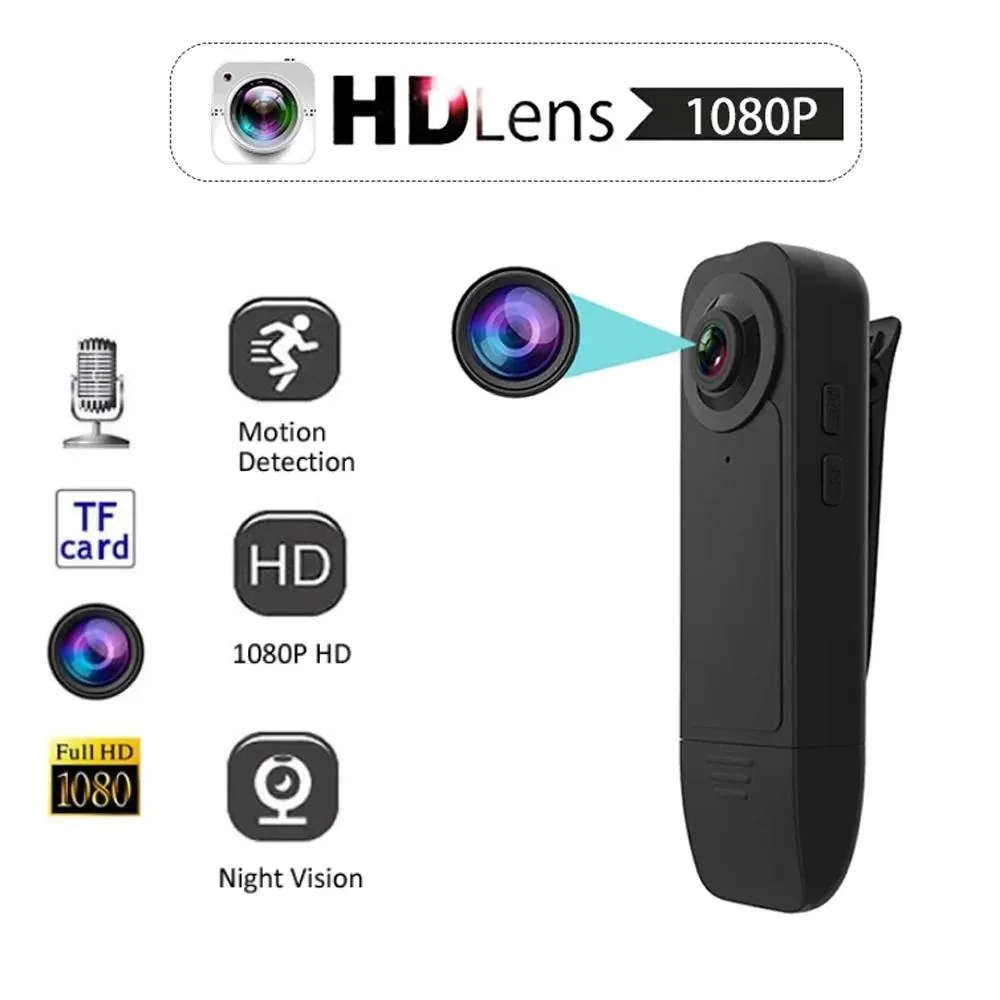 Hörlurar/headset A18 mini kamera full HD 1080p kamera videobandspelare kropp kamricmikro sport motorcykel cykel rörelse smarta hemmamickor