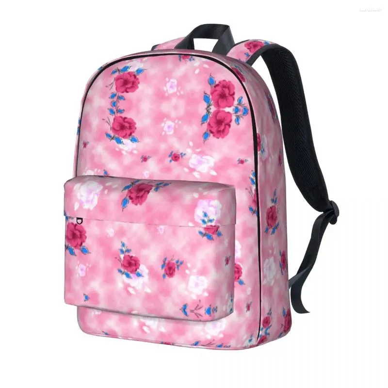 Sac à dos motif fleur Vintage Floral rose collège sacs à dos étudiant unisexe décontracté sacs d'école personnalisé grand sac à dos