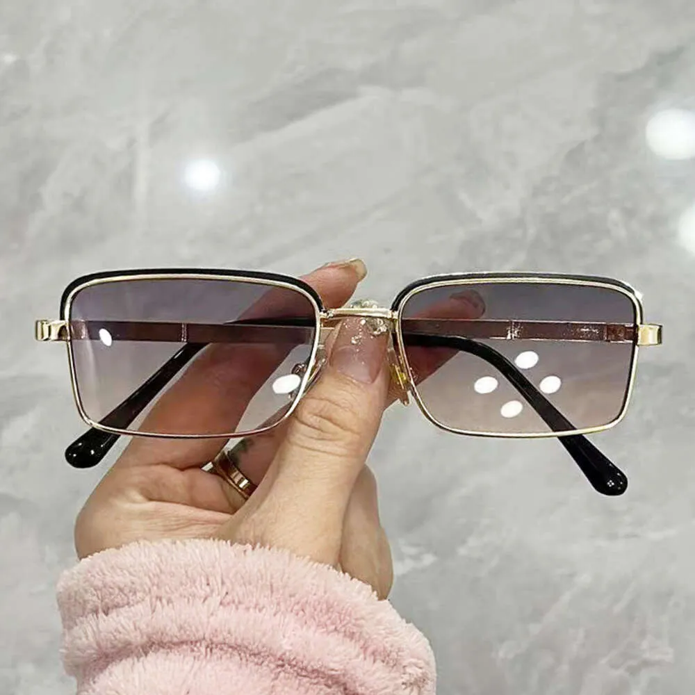 New Internet Celebrity Fashion Gradient Sunglasses for Women's Instagram Frameless UV Resistant Glasses