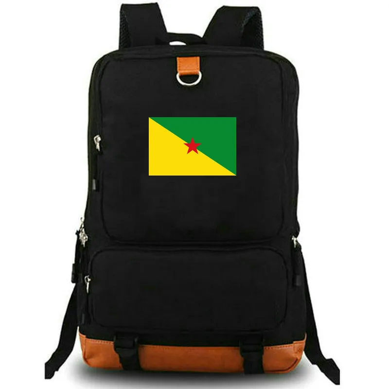 Guyane Backpack Country Flag Daypack Guyanais Badge School Tas National Banner Print Rucksack Leisure Schoolbag Laptop Day Pack