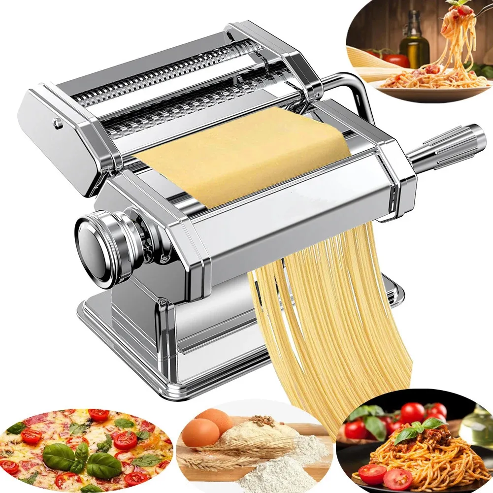 Pasta Maker Machine, Manual Pasta Maker With 9 Adjustable Thickness Settings