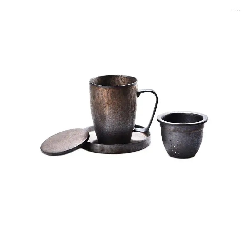 Tasses Creative Manuel Four Céramique Tasse Bulle Avec Couvercle Filtre Bureau Boisson