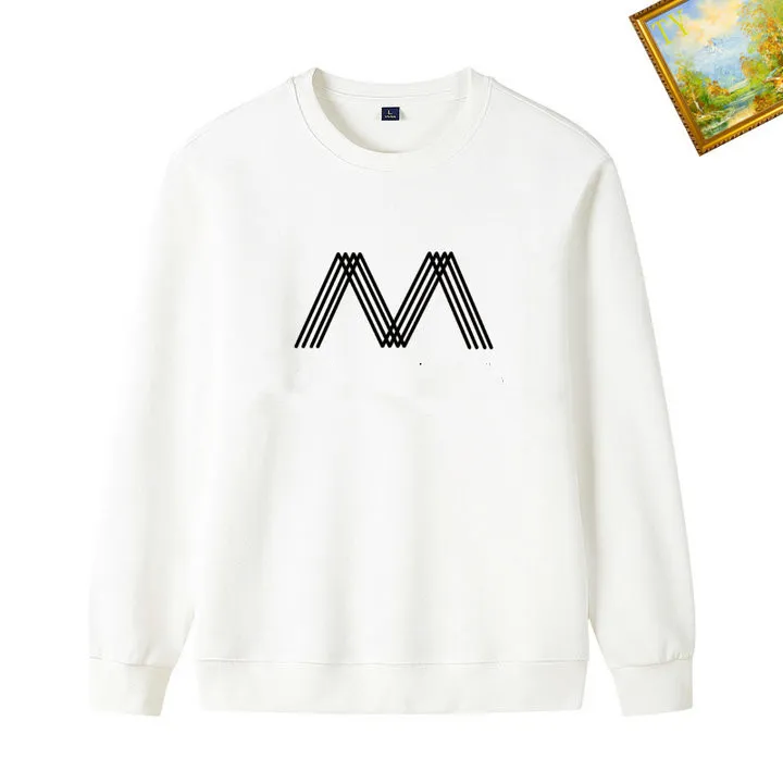 2024 Printemps Automne Lettre Géométrique Imprimer Sweat À Capuche Pour Homme Pull En Coton Vestes De Mode O-cou À Manches Longues Sweat-shirts Pour Hommes HSCWM006