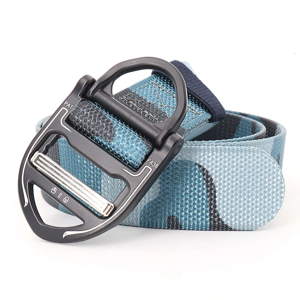 Ceinture de golf en nylon tressé pour hommes, tissu en toile personnalisé, respirant, à la mode, vente en gros