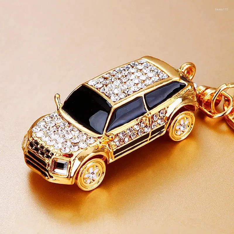 سلاسل المفاتيح MINI CAR -keychain Rhinestone Key Rings for Men Women Decorations Perfect Christmas Higds Kids Gift