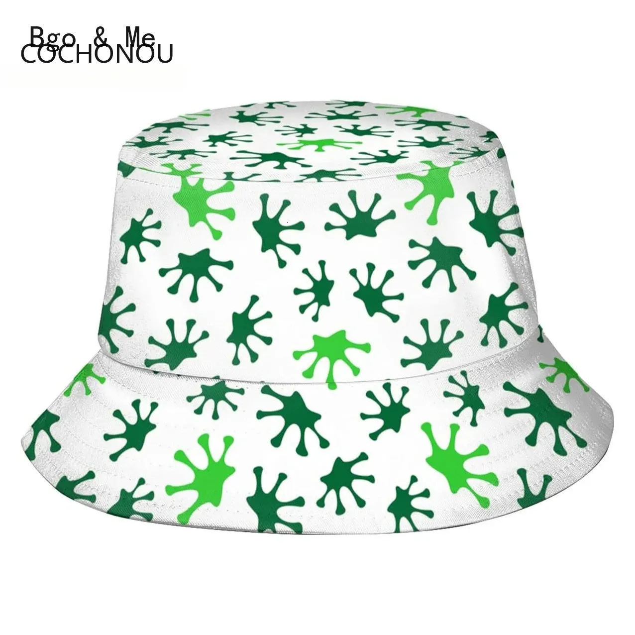 Frog Paws Green Fun Bucket Hat Sun Beach Packable Fisherman Cap for Women Men Summer Outdoor Hiking 240113