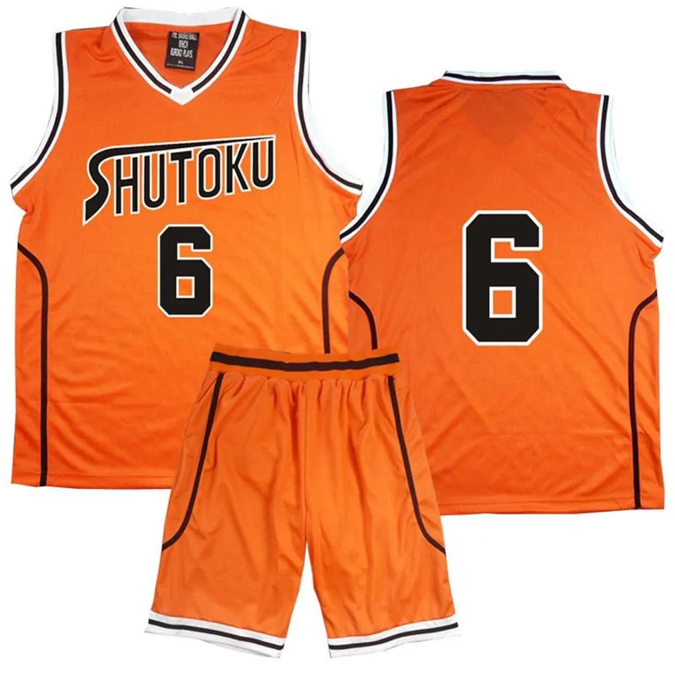 애니메이션 kuroko no basuke 바구니 코스프레 의상 Shotoku School Uniforms Midorima Shintaro 남자 저지 스포츠웨어 티셔츠 반바지 set293r