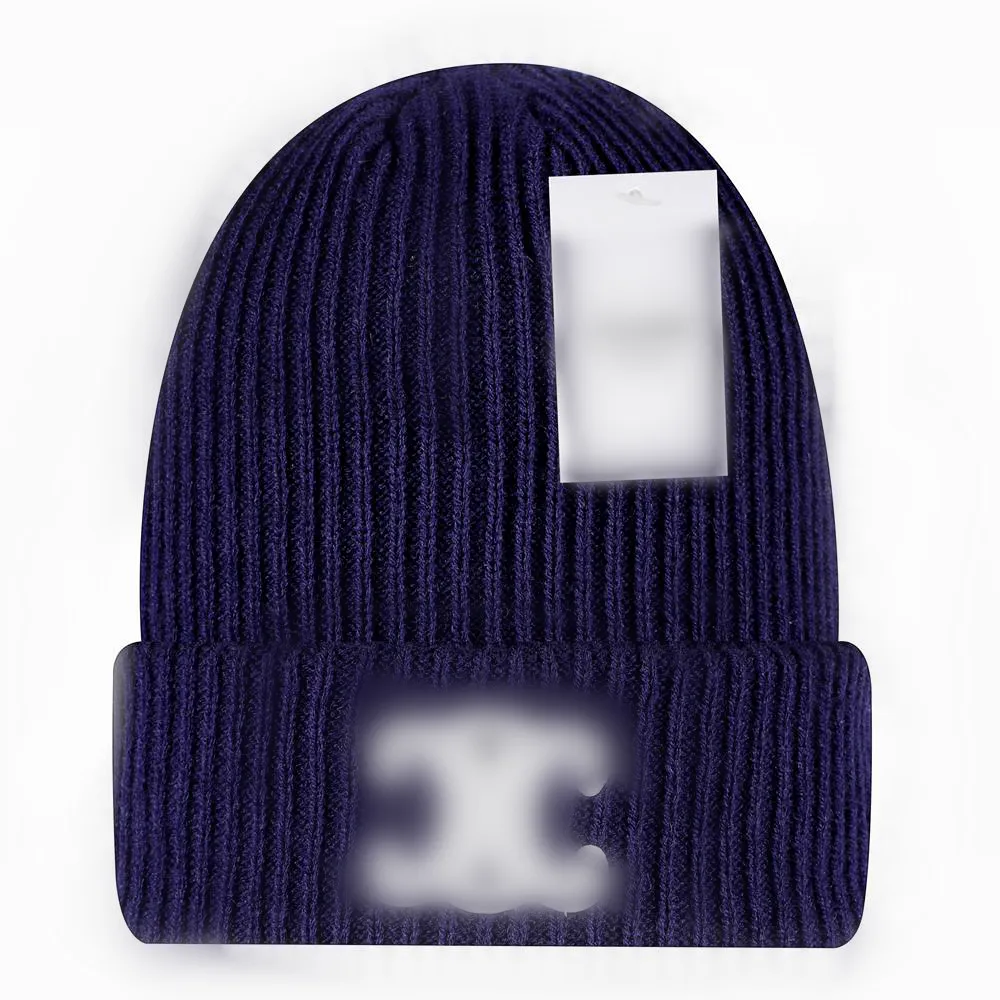 Chapeau de bonnet de créateur de mode pour hommes et femmes, chapeaux de sport décontractés, automne et hiver, casquette tricotée en laine de haute qualité, chapeau chaud en cachemire C-1