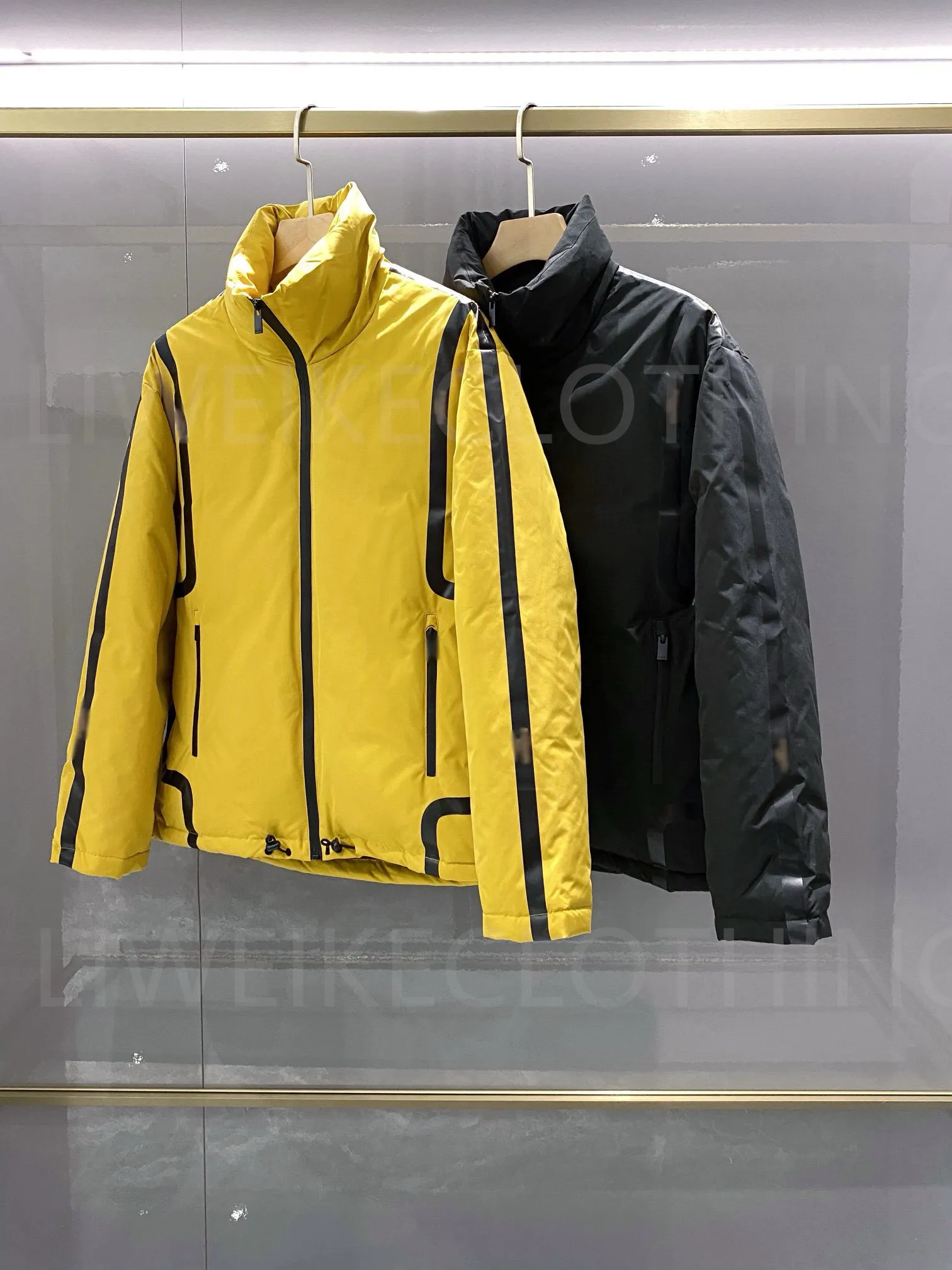 Giacca da uomo di design Piumino invernale Donna Piumino Parka Nuovo giallo Giacca ampia Lettere Piuma d'oca Colletto rialzato Piumino ispessito Mantieni caldi Cappotti capispalla