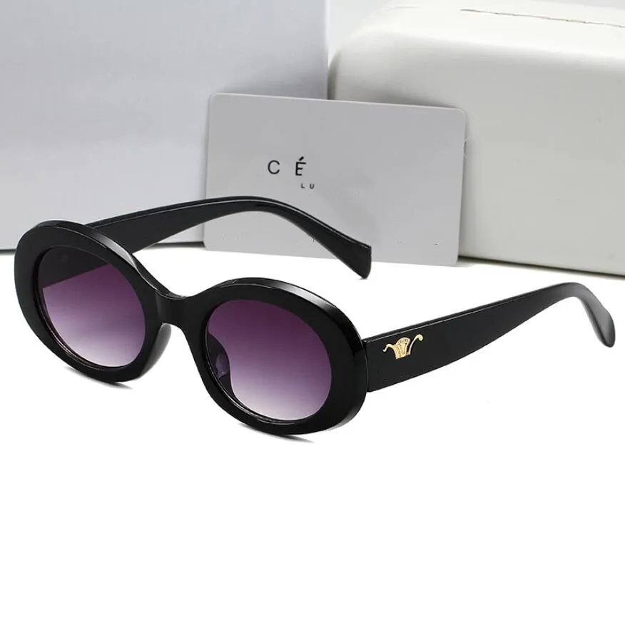 CE Top Luxury Sunglasses Polarising Lens Designer Womens Mens Goggle Senior Eyewear For Women Eaplass Cadre des lunettes de soleil en métal vintage avec boîte