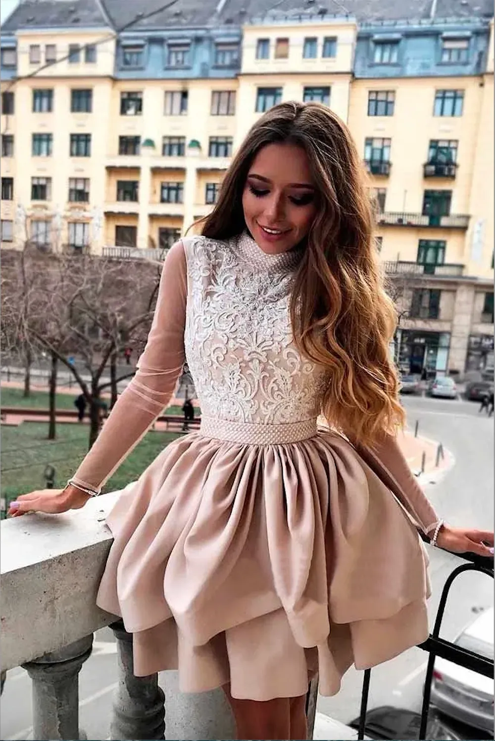 Sleeve homecoming dresses cheap