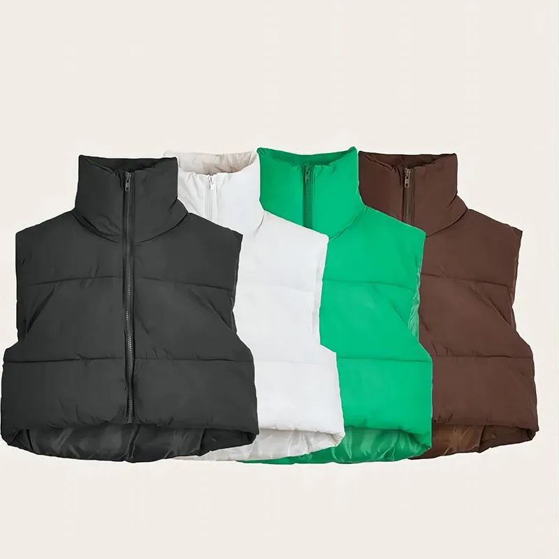 Automne hiver col montant élégant vers le bas manteaux gilet décontracté vêtements d'extérieur ceinture sans manches en plein air avertir femmes gilets vestes 240115