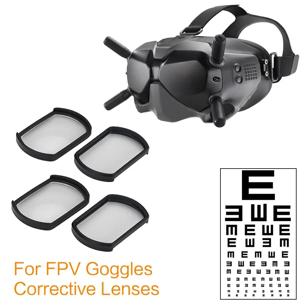 Accesorios lentes correctivos para gafas dji fpv v2 accesorios de lentes correctivos para lentes de miopía 200/300/400/500/800 grados