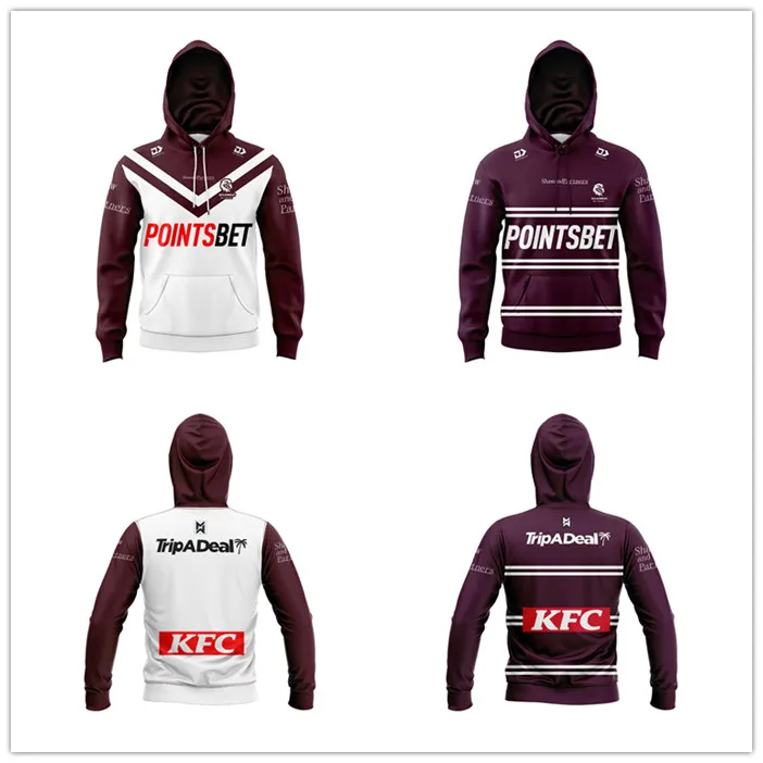 2024 New Australia Manly Sea Eagles Kids Home Away Rugby Jersey Kid Hoody Pullover Sweatshirts Outdoor Pullover Hoodies Jackets