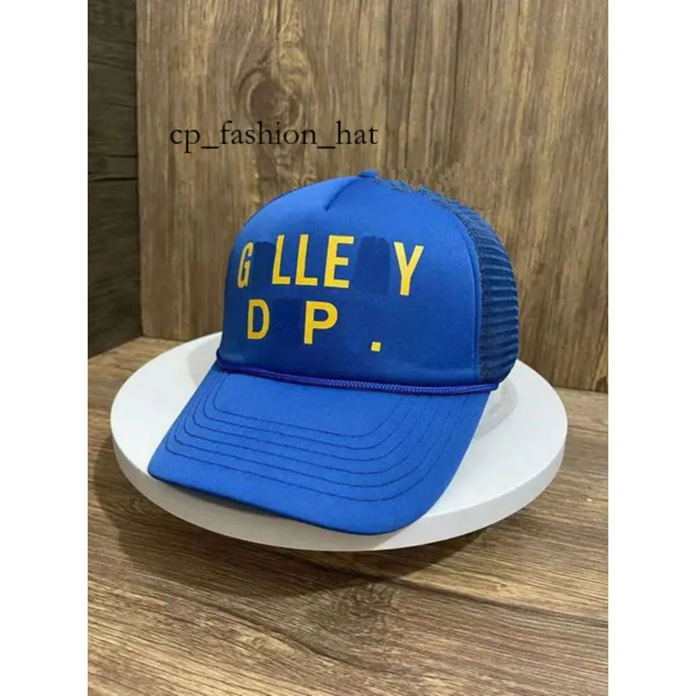 Designer Galery Dept Caps, Trucker-Mütze, amerikanische Truck-Kappe, Buchstabendruck-Bildschirmkappe, atmungsaktiv, gebogene Krempe, Baseballkappe, Unisex, Weiß, Modetrendmarke Lanvins 4998