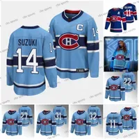 Hockey Jerseys Nick Suzuki Canadiens 22 23 Reverse Retro Jersey Montreal Brendan Gallagher Josh Anderson Juraj Slafkovsky Kaiden Guhle Cole Caufield Carey