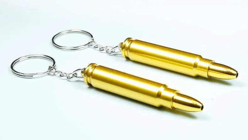 69MM Portable Metal Smoking Pipes Bullet Key Ring Shape Unique Aluminum Metal Filter Pipe Export Quality Product