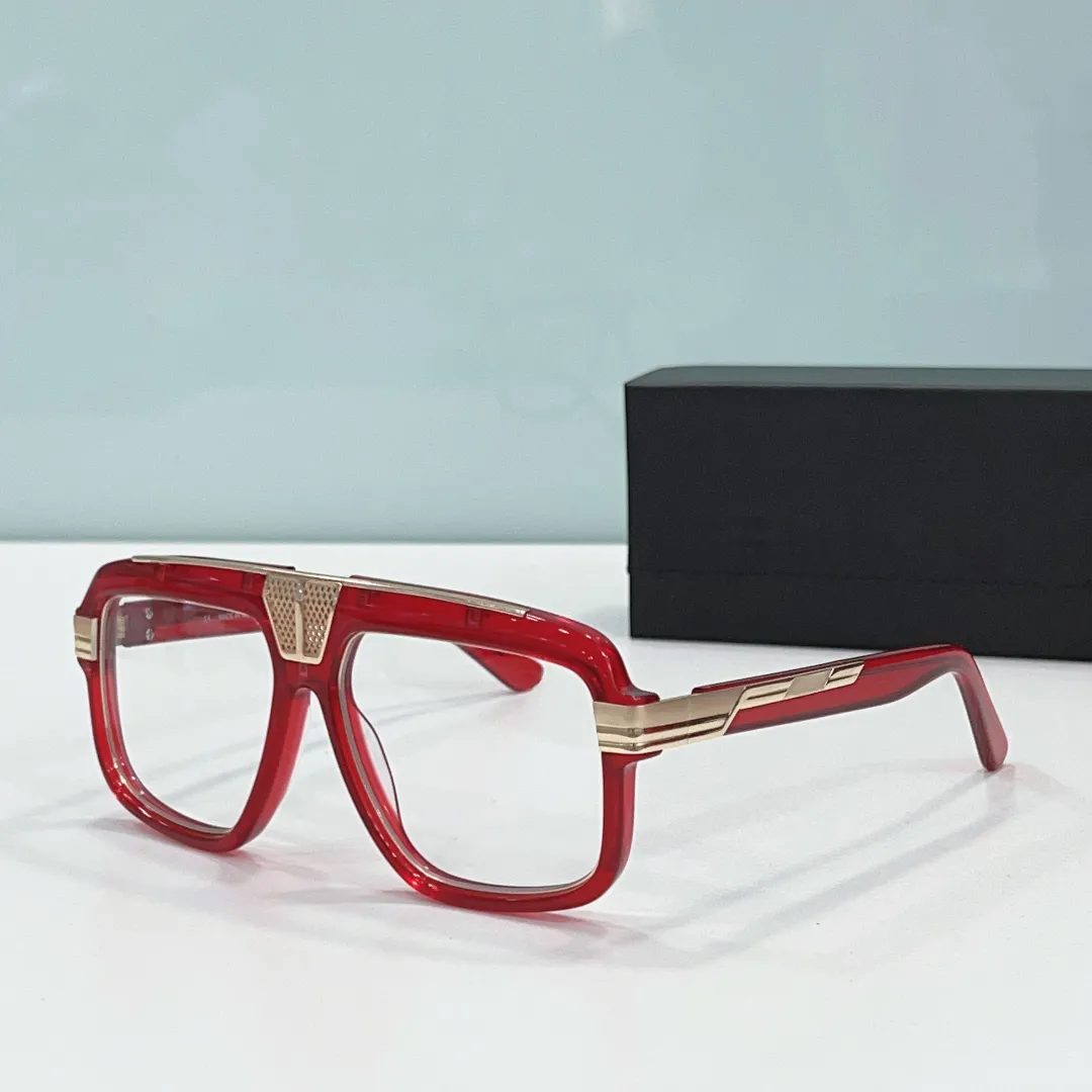NEW BOLD FRAME CLEAR GLASSES RED WITH GOLD Champagne Oversized TR90 Square Mirrored Sunglasses with Red  main image 4