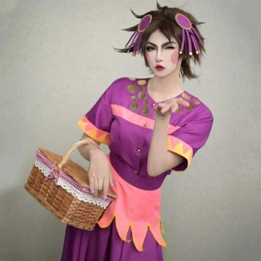 Jojos bisarra äventyr Cosplay Joseph Joestar Costume Jojos Tequila Girl Suit Halloween Carnival Custom Made289f