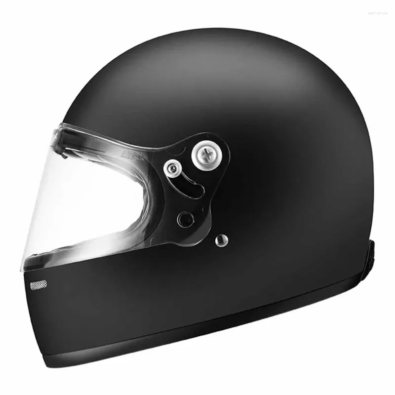 Capacetes de motocicleta preto fosco acessórios vintage resistente ao desgaste motocross proteção respirável anti-queda rosto cheio capacete de corrida