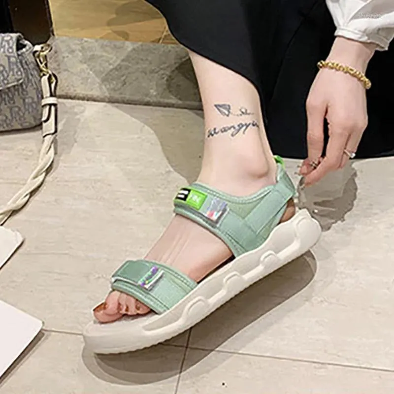 Sandals 2024 Trend Summer Flat Female Sandal Casual Roman Women's Shoes Espadrilles For Women Comfortable Woman Sports