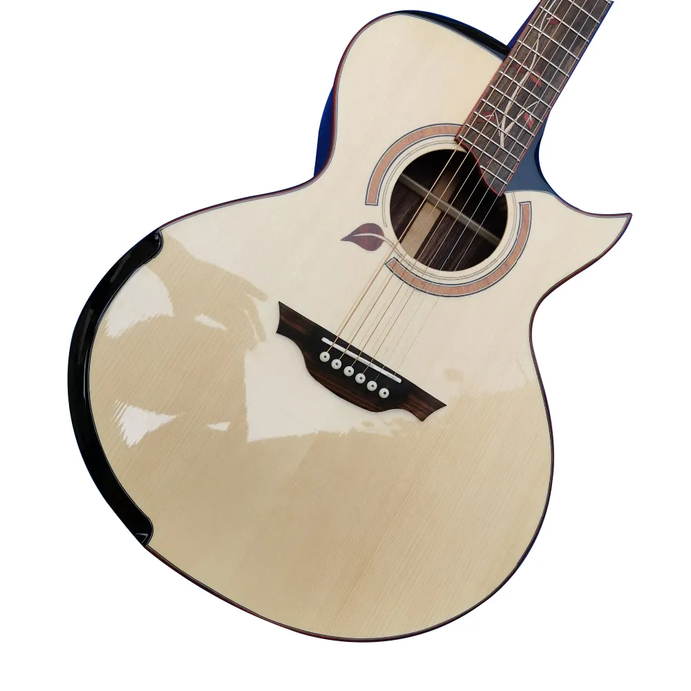 Fabryka niestandardowa AAA Grade Wald Flower of Life Series Om Barrel Folk Acoustic Acoustic Guitar Electric Acoustic Guitar Spot 1 Bezpłatna wysyłka