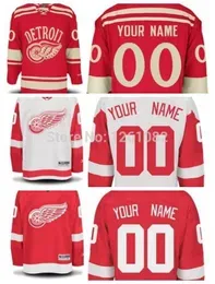 Men Custom  Red Wings Stitched Red White 2014 Winter Classic Stadium Series Personalized Male Ice Hockey Jerseys 4XL 5XL