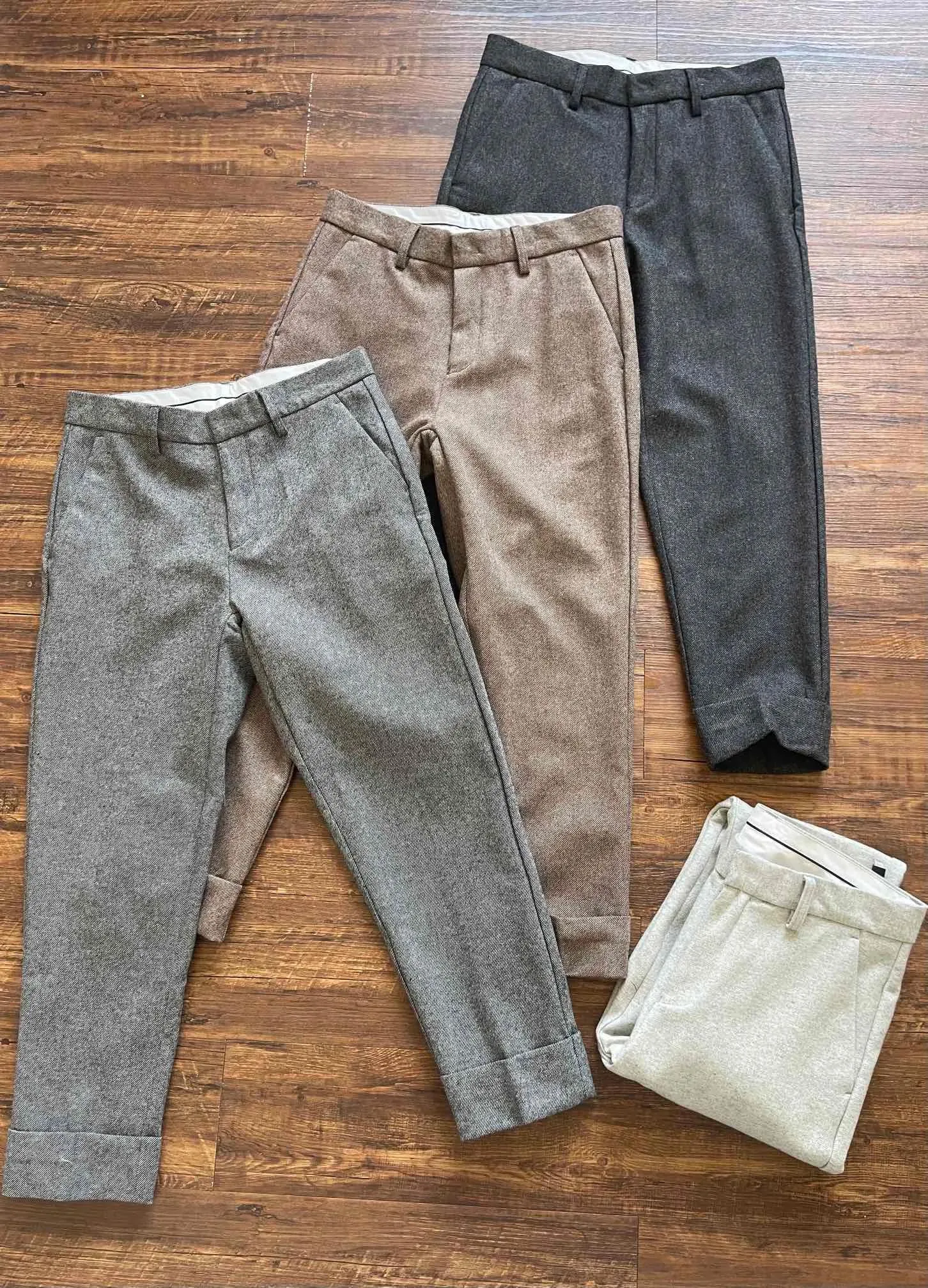 Pants Designer Pants Mans TB Pants Sweatpants Wool Autumn and Winter Casual Dress Pants Straight Pants Simple Gentleman Business Pants M