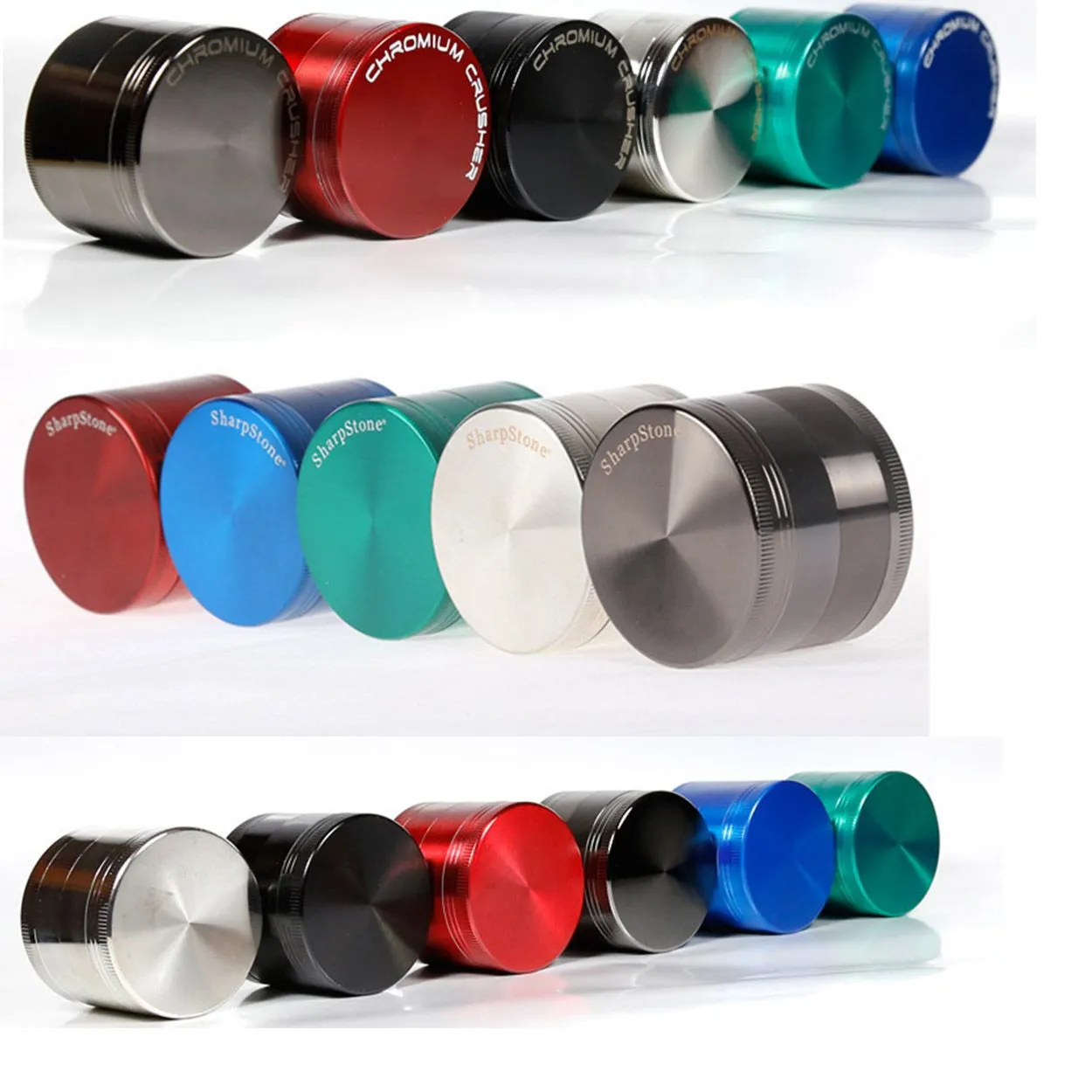 Sharpstone Grinder Chromium Crusher Zinc Alloy 4 LAYER Powerful Grinder For Dry Herb with Muilty Colors and Sizes