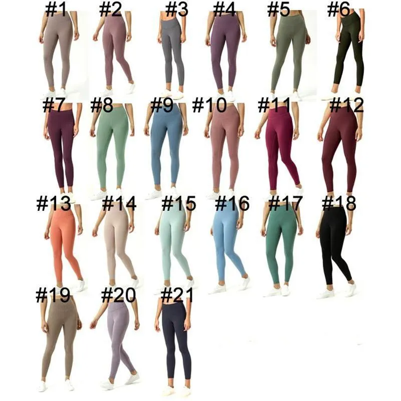 Femmes Costumes Girls High Waited Yoga Leggings with Poches-Tummy Control Non See Through Workout Athletic Running Yoga Pants211b