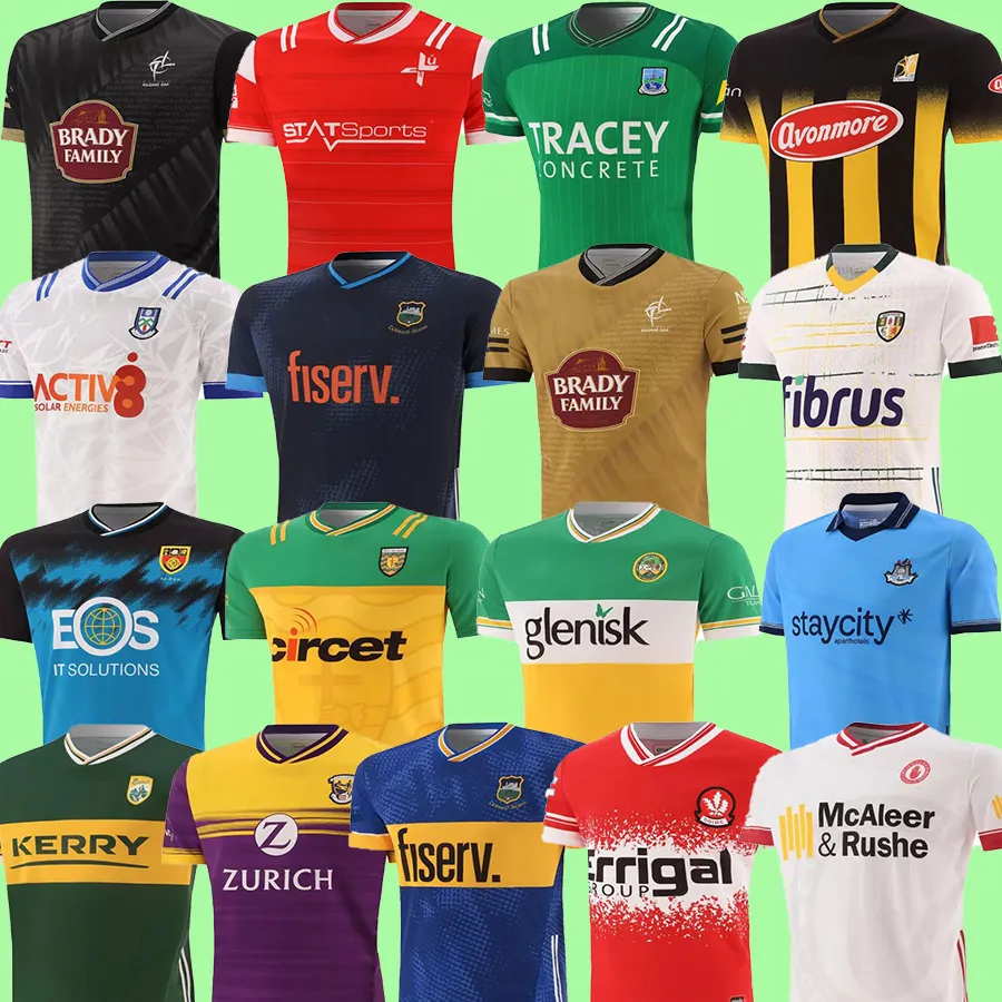 2024 GAA Rugby Jerseys Dublin Down Louth Antrim Wexford Wicklow Laois Mayo Hastning Derry Westmeath Limerick Cork Donegal Ireland Shirts Fermanagh Tipperary Tyrone