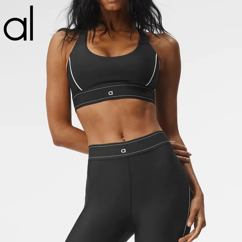 Al Yoga Top+Pants Sports Bras Suit Up Bh Justerbara remmar Medium Support Jogger Vest Dance Pilates Heart Throb Bra Good With the Matching Leging Sweatpants