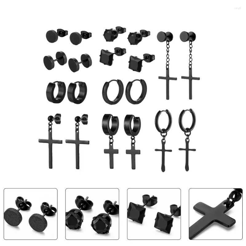 Dangle Earrings 10 Pairs Of Stainless Decorative Ear Studs Accessories For Male