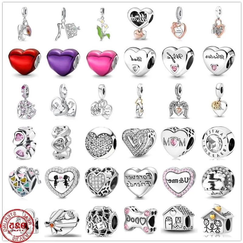 925 Sterling Silber Charms Love Forever Family Dream Catcher Bead Perlen Original Fit Armband Schmuck Machen DIY Geschenk Btlql