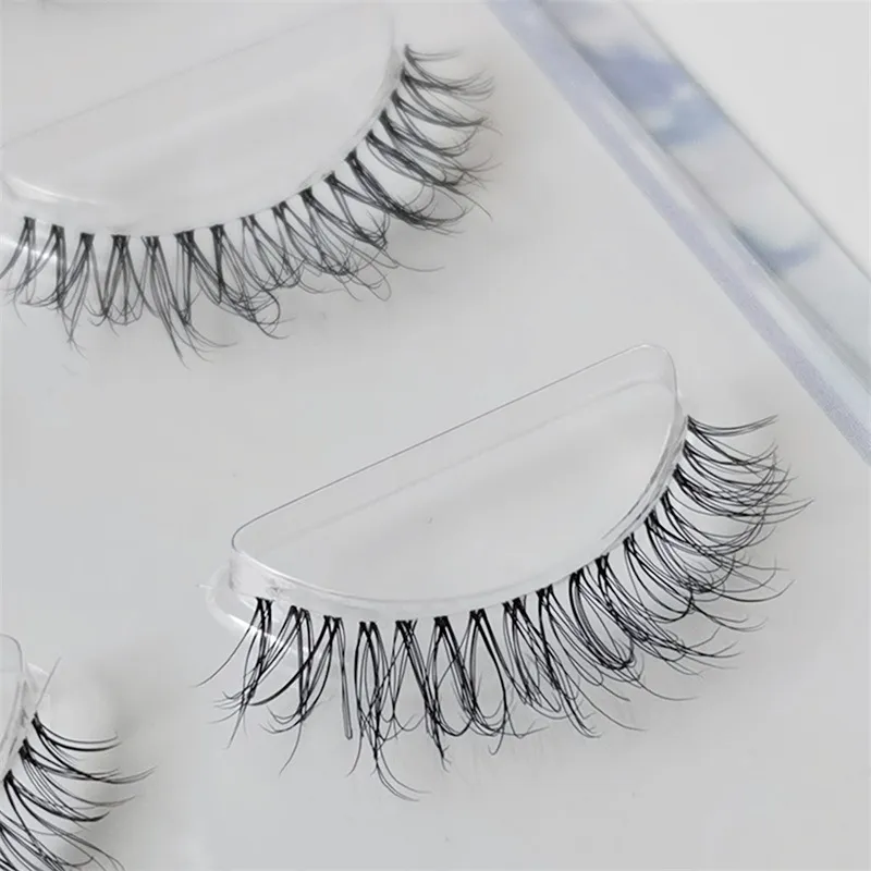 Super Natural Air Manga False Eyelashes 4D Fluffy Multi-Layer Eye Tail Length Dense Soft and Transparent Cat Eye Eyelashes