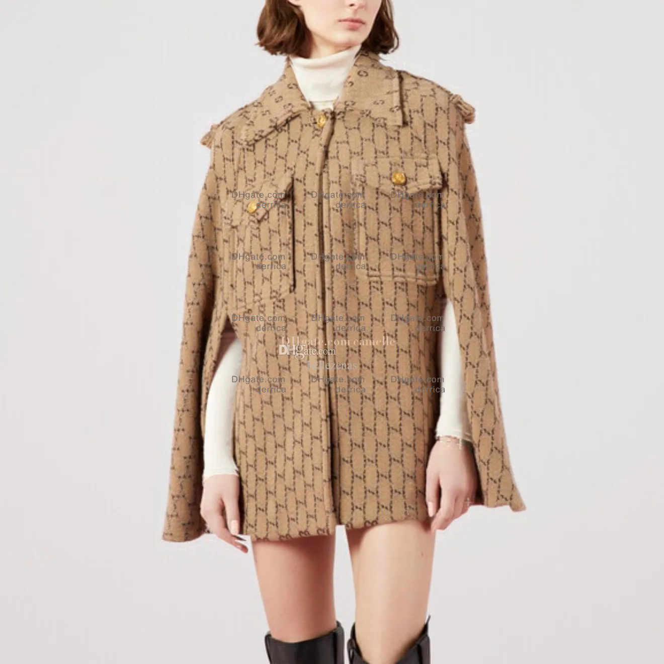 Designer mulheres capa boutique trench coat com capuz túnica jaquetas de mangas compridas roupas de inverno casacos temperamento outerwear xale natal plus size sobretudo