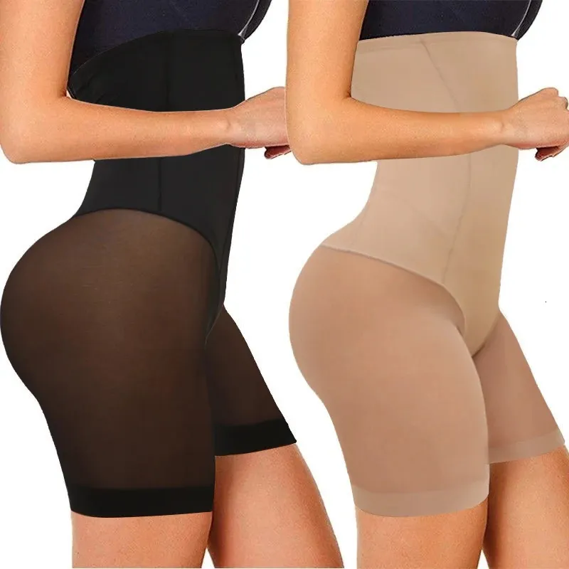 Womens Seamless Plus Size High Waist Control Panties Shapewear Thigh Slimmer Body Shaper Smooth Slip Shorts under Skirt 240113
