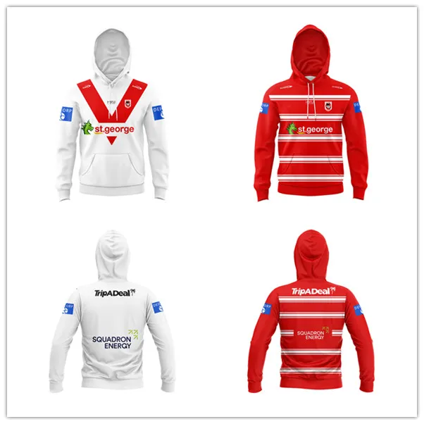 2024 New Australia St. George Illawarra Dragons Kids Home Away Rugby Jersey Kid Hoody Pullover Sweatshirts Outdoor Pullover Hoodies Jackets