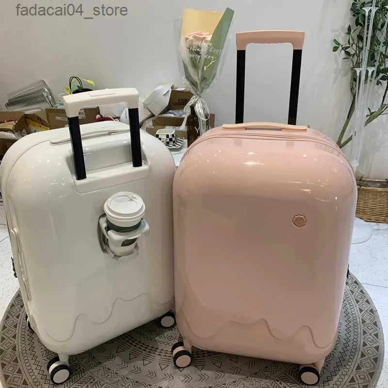 Suitcases Hot!New 20242628 Inch Women Retro Spinner Brand Rolling Luggage Men Fashion Trolley Suitcase Borading Box Travel Bags Q240115