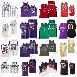 Custom 1998 Retro Mitchell and Ness Basketball Jersey Vince Carter Tracy McGrady Kyle Lowry Kawhi Leonard DeMar DeRozan Damon Stoudamire Chris Bos````Jerseys