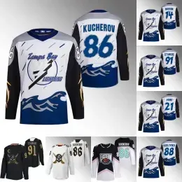 ``Bay``Lightning``Nikita Kucherov 2023 Reverse Retro Jersey Andrei Vasilevskiy Steven Stamkos Sergachev Brayden Anthony Cirelli Hedman