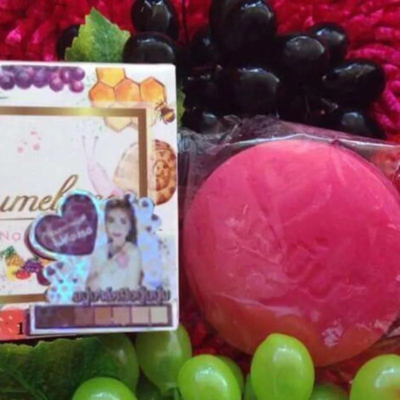 Bumebime Soap Handwork Whitening Soap with Fruit Essential Natural Mask White Bright Oil Soap with Sealed In Bag Retail Box