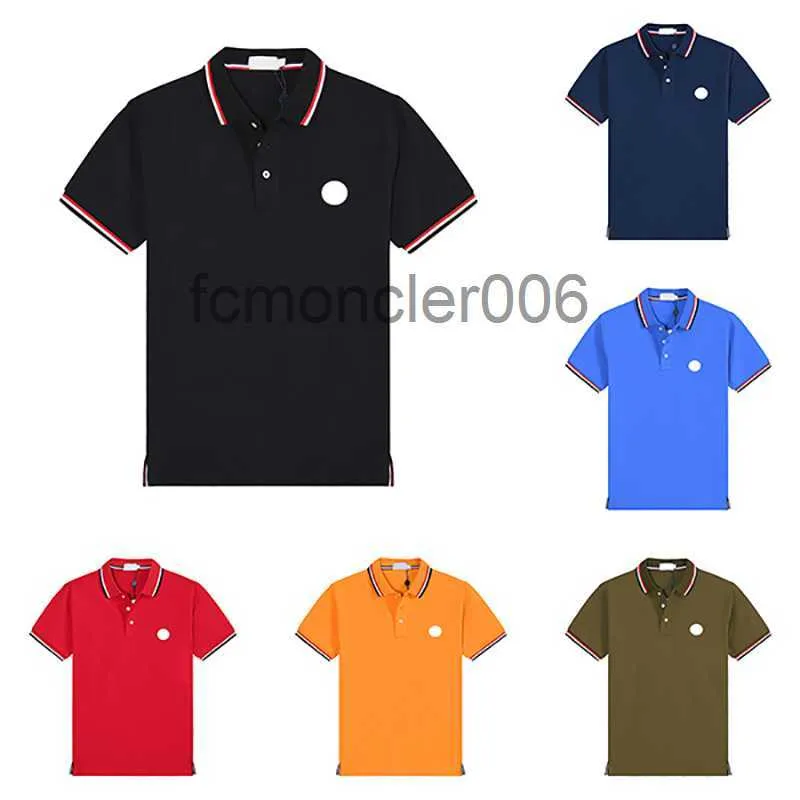 6 Farben Basic Herren Poloshirt Männer T Brust Stickerei Hemden Sommer T-Shirts Frankreich Luxusmarke T-Shirt Mann Größe M-XXL VVEZ VVEZ