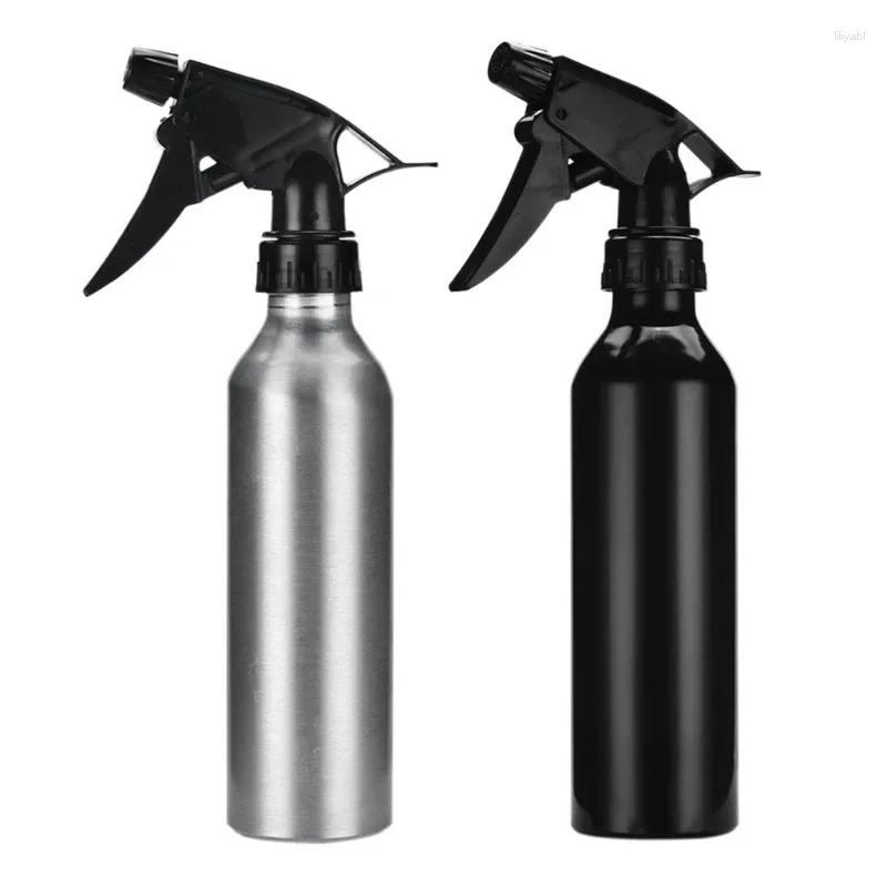 Botellas de almacenamiento 250 ml Botella de aleación de aluminio recargable duradera Pulverizador de agua vacío Peluquería Corte de pelo Peluquería