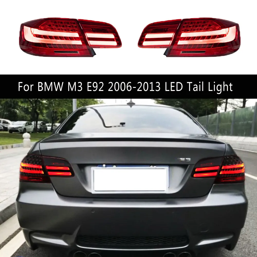 BMW M3 E92 335i 330i LED 테일 라이트 06-13 브레이크 리버스 주차 조명에 대한 자동차 행정 조립 스 트리머 회전 신호 표시기