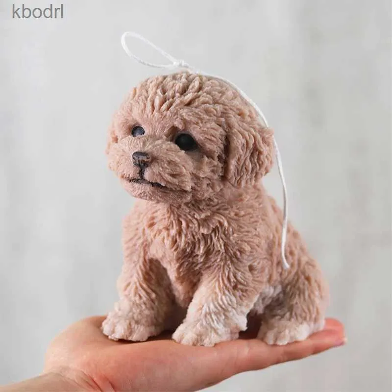 El Sanatları Aletleri 3d Teddy Köpek Silikon Mum Kalıp DIY El Yapımı Sevimli Hayvan Alçı Epoksi Reçine Çikolata Pişirme Kalıpları Ev Dekorasyon Malzemeleri YQ240115