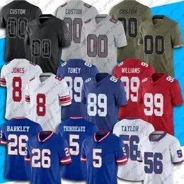 8 Daniel Jones Jersey Football````Giants Darius Slayton Saquon Barkley Dexter Lawrence Graham Gano Jerseys New Yorks Eli Manning Lawrence